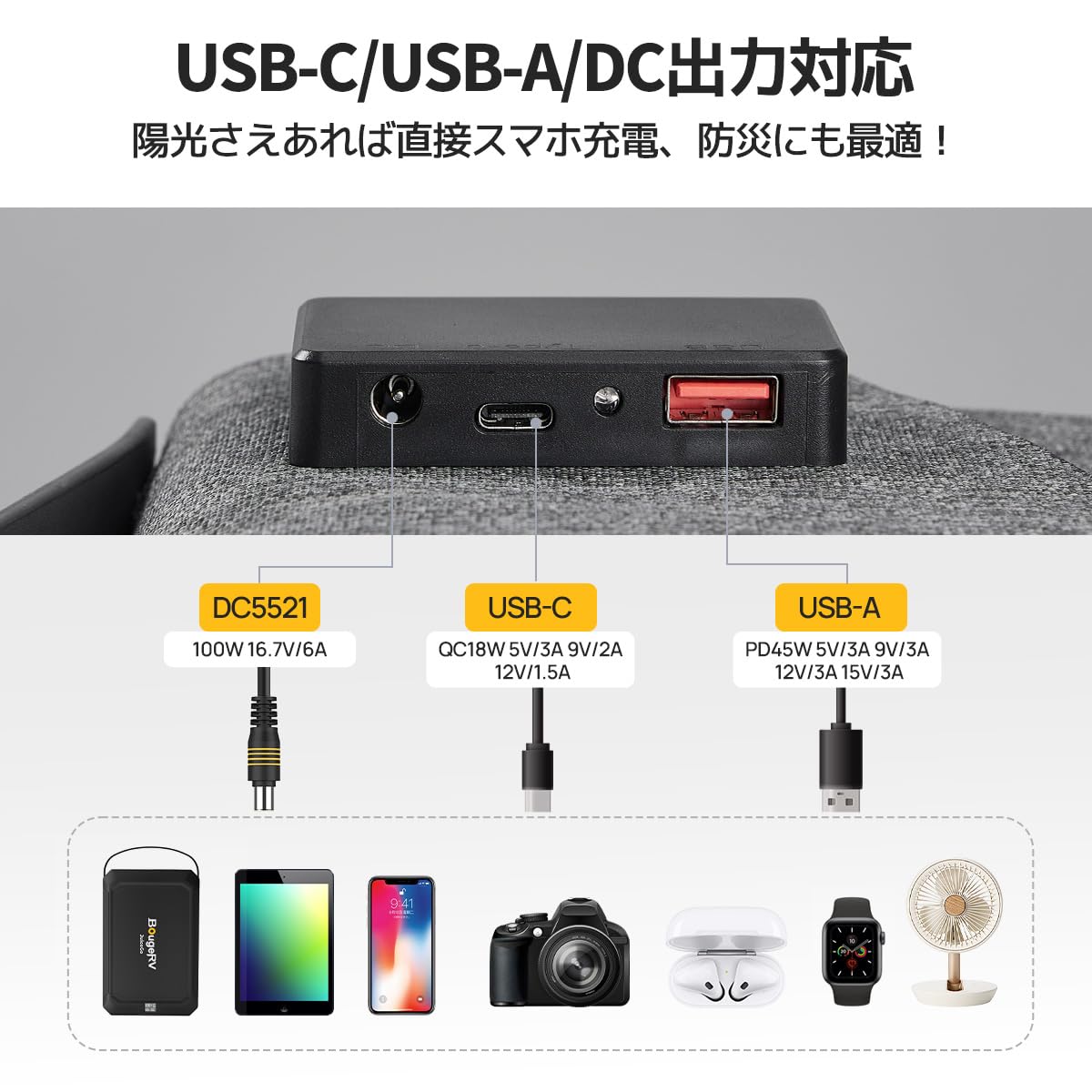 Amazon.co.jp: BougeRV ポータブル電源 小型 軽量 240Wh リン酸鉄